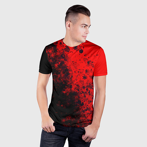 Мужская спорт-футболка Пятна Крови / 3D-принт – фото 3