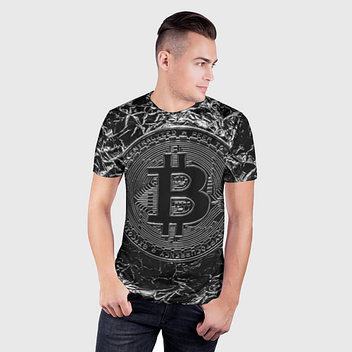 Мужская спорт-футболка БИТКОИН BITCOIN / 3D-принт – фото 3