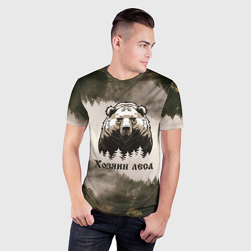 Мужская спорт-футболка Хозяин леса / 3D-принт – фото 3