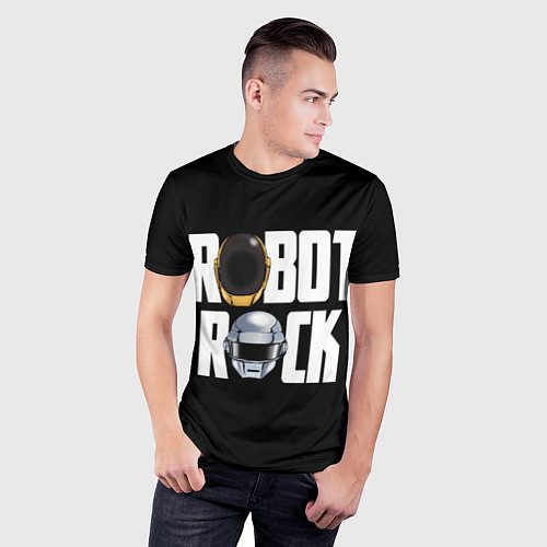 Мужская спорт-футболка Robot Rock / 3D-принт – фото 3