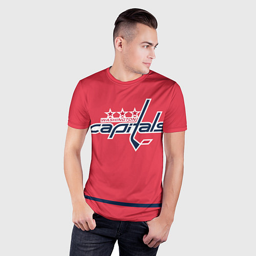 Мужская спорт-футболка Вашингтон Кэпиталз Форма1 / 3D-принт – фото 3