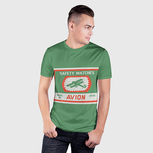 Мужская спорт-футболка Спички green / 3D-принт – фото 3
