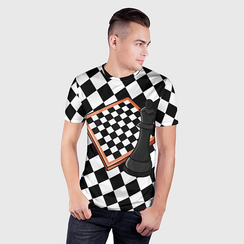 Мужская спорт-футболка Шахматы / 3D-принт – фото 3