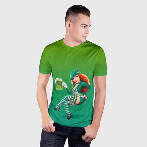 Мужская спорт-футболка Девушка вечеринка на Патрика / 3D-принт – фото 3
