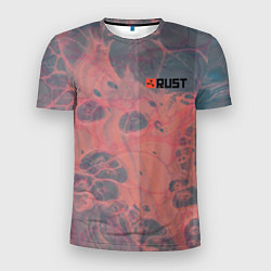 Футболка спортивная мужская Rust Красная текстура Раст, цвет: 3D-принт