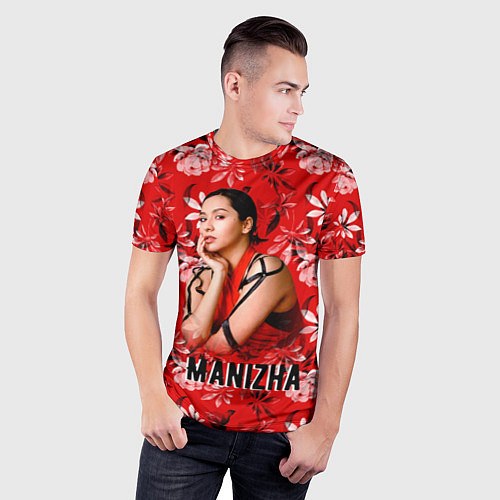 Мужская спорт-футболка Манижа Manizha / 3D-принт – фото 3