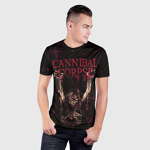 Мужская спорт-футболка Cannibal Corpse Skeleton / 3D-принт – фото 3