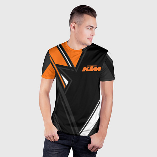Мужская спорт-футболка KTM КТМ / 3D-принт – фото 3