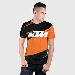 Футболка спортивная мужская KTM КТМ, цвет: 3D-принт — фото 2