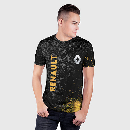 Мужская спорт-футболка Renault Брызги / 3D-принт – фото 3