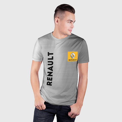 Мужская спорт-футболка Renault Сталь / 3D-принт – фото 3