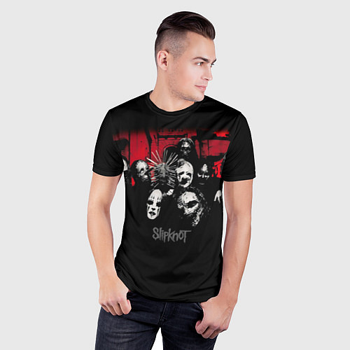 Мужская спорт-футболка Slipknot Группа / 3D-принт – фото 3