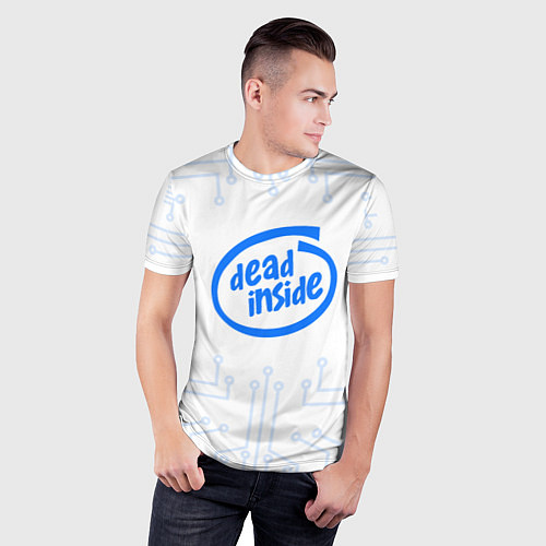 Мужская спорт-футболка DEAD INSIDE / 3D-принт – фото 3