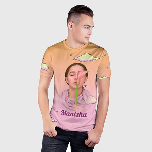 Мужская спорт-футболка Манижа Manizha / 3D-принт – фото 3