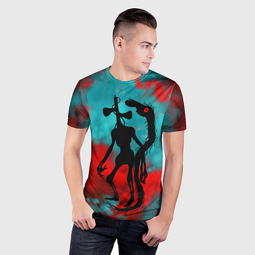 Мужская спорт-футболка Сиреноголовый и Лошадь монстры / 3D-принт – фото 3