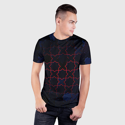 Мужская спорт-футболка Геометрический вальс / 3D-принт – фото 3