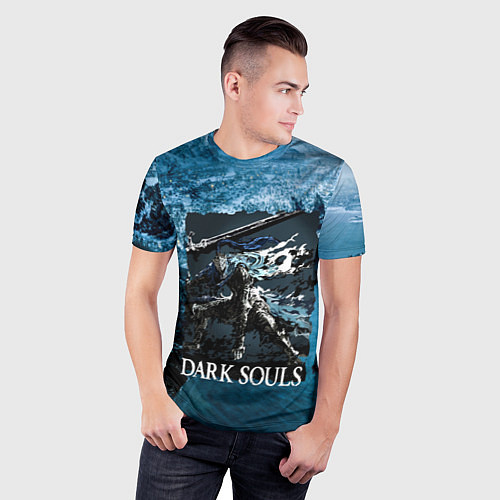 Мужская спорт-футболка DARKSOULS Project Dark / 3D-принт – фото 3