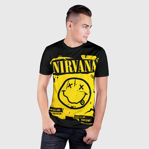 Мужская спорт-футболка Nirvana 1987 / 3D-принт – фото 3