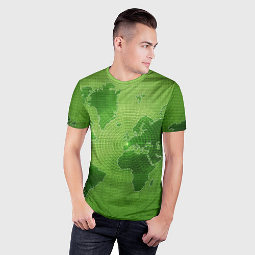 Мужская спорт-футболка Карта мира / 3D-принт – фото 3
