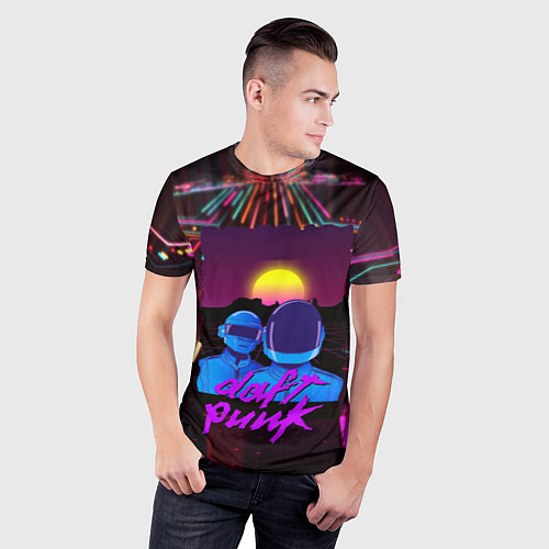 Мужская спорт-футболка Daft Punk Electrix / 3D-принт – фото 3