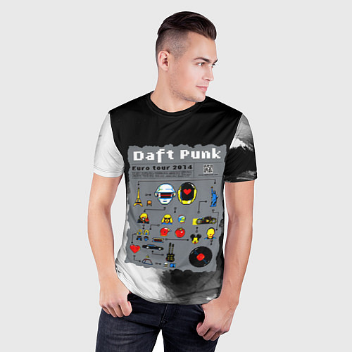 Мужская спорт-футболка Daft punk modern / 3D-принт – фото 3