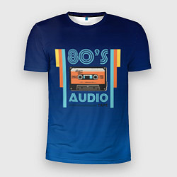 Футболка спортивная мужская 80s audio tape, цвет: 3D-принт