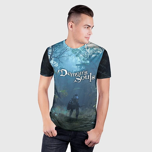 Мужская спорт-футболка Demons Souls art / 3D-принт – фото 3