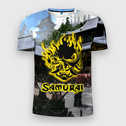 Мужская спорт-футболка SAMURAI & CYBERPUNK 2077