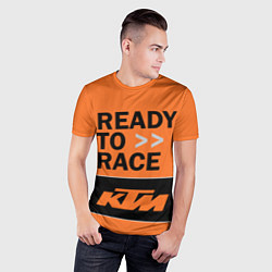 Футболка спортивная мужская KTM READY TO RACE Z, цвет: 3D-принт — фото 2