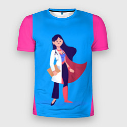 Футболка спортивная мужская Медсестра Super Nurse Z, цвет: 3D-принт