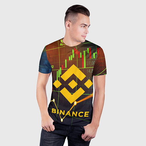 Мужская спорт-футболка BINANCE БИНАНС БАНАН / 3D-принт – фото 3