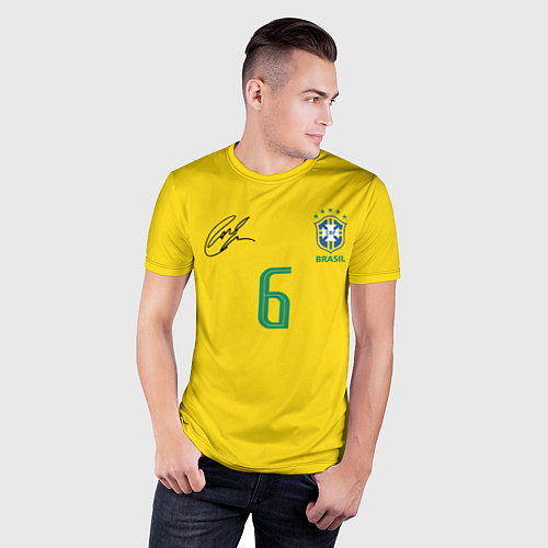 Мужская спорт-футболка Р Карлос футболка сборной / 3D-принт – фото 3