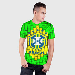 Футболка спортивная мужская Сборная Бразилии, цвет: 3D-принт — фото 2