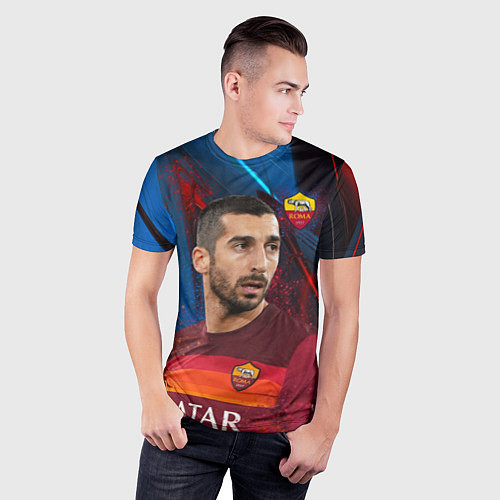 Мужская спорт-футболка Henrikh Mkhitaryan Roma / 3D-принт – фото 3