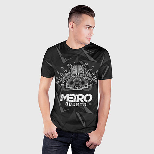 Мужская спорт-футболка Metro противогаз / 3D-принт – фото 3