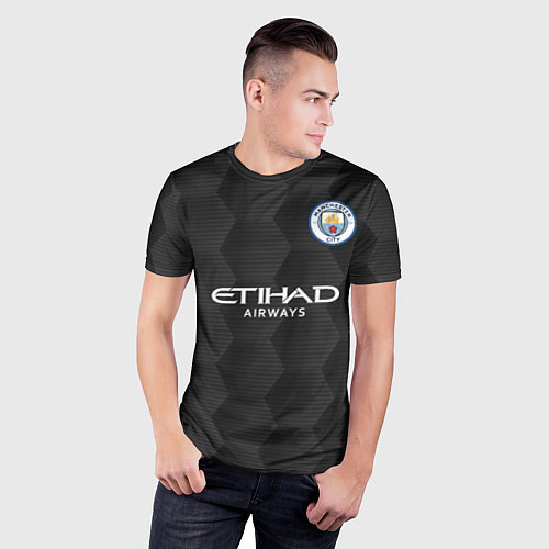 Мужская спорт-футболка Manchester City Home Goalkeeper 202122 / 3D-принт – фото 3