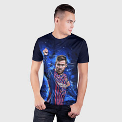 Футболка спортивная мужская Lionel Messi Barcelona 10, цвет: 3D-принт — фото 2