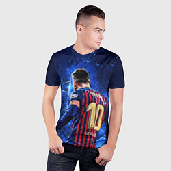 Футболка спортивная мужская Leo Messi Лео Месси 10, цвет: 3D-принт — фото 2