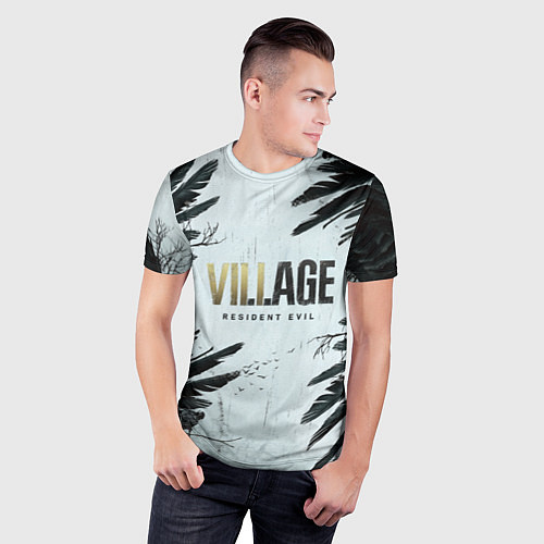 Мужская спорт-футболка Resident Evil Village Crow / 3D-принт – фото 3