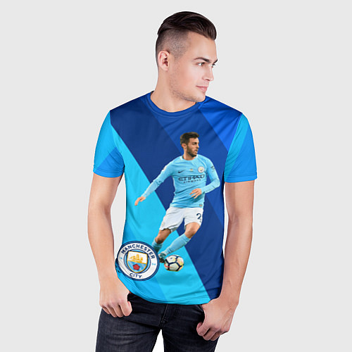 Мужская спорт-футболка Бернарду Силва Манчестер Сити / 3D-принт – фото 3