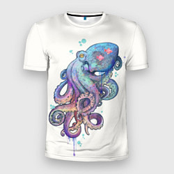 Футболка спортивная мужская Осьминог яркий, цвет: 3D-принт