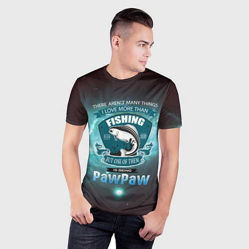 Мужская спорт-футболка Любимая рыбалка / 3D-принт – фото 3