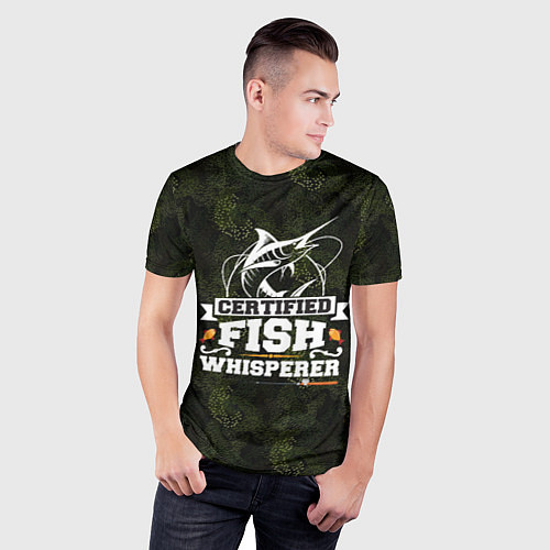 Мужская спорт-футболка Рыбаку / 3D-принт – фото 3