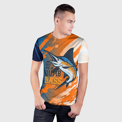 Мужская спорт-футболка Туристическая рыбалка / 3D-принт – фото 3