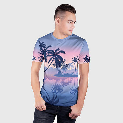 Мужская спорт-футболка Тихая заводь / 3D-принт – фото 3