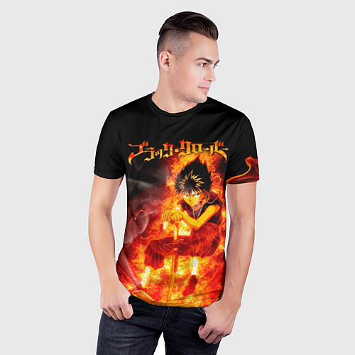 Мужская спорт-футболка Юно в огне Чёрный клевер / 3D-принт – фото 3