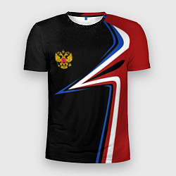 Футболка спортивная мужская РОССИЯ RUSSIA UNIFORM, цвет: 3D-принт