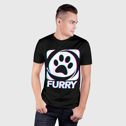 Мужская спорт-футболка Furry / 3D-принт – фото 3