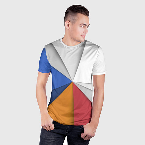 Мужская спорт-футболка Трегоугольник / 3D-принт – фото 3