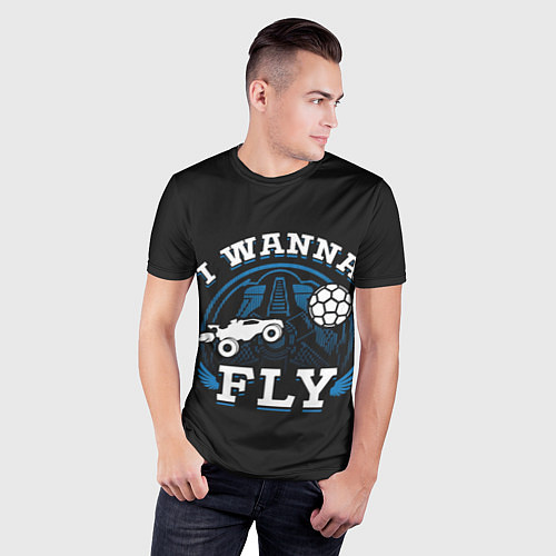 Мужская спорт-футболка Я хочу летать / 3D-принт – фото 3